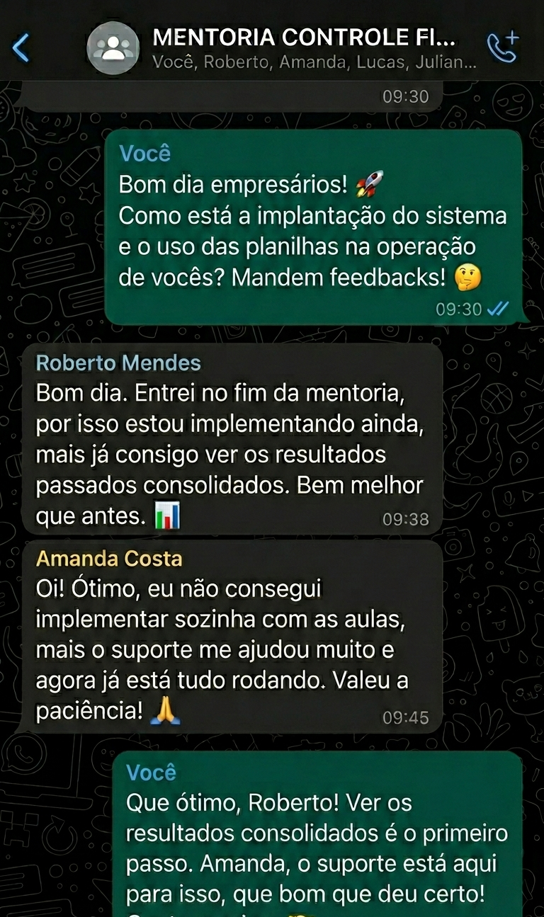 Depoimento de aluno do Sensei dos Negócios